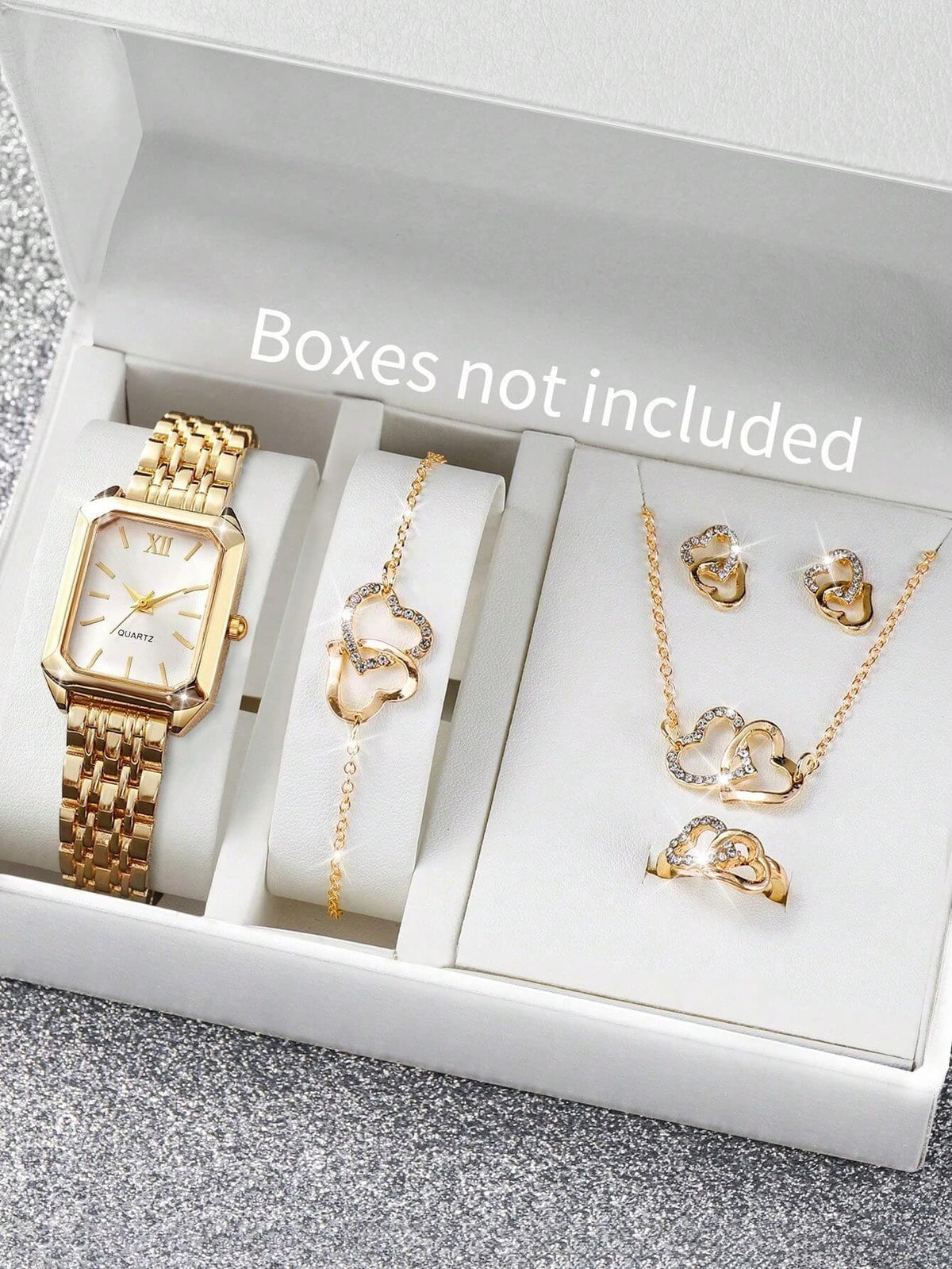 Ensemble Montre et Bijoux Pour Femme – Collection Doré Lumière™