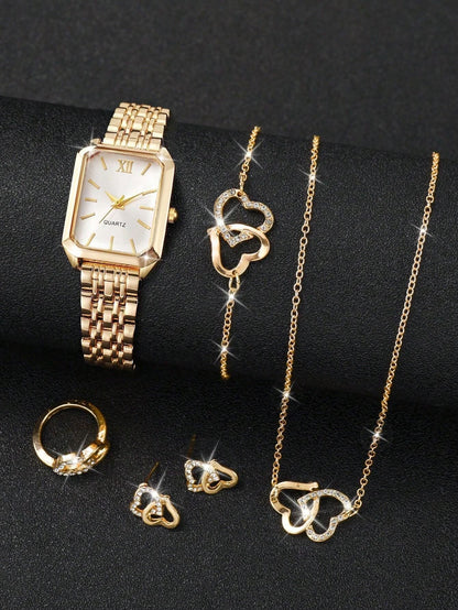 Ensemble Montre et Bijoux Pour Femme – Collection Doré Lumière™